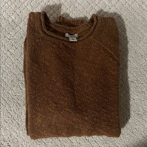 L.L.Bean Textured Knit Sweater Medium Petite Cozy Knit